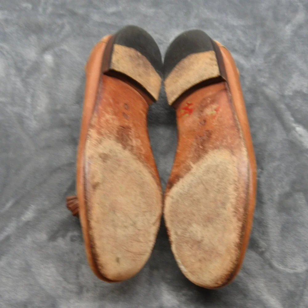Allen Edmonds Urbino Loafers Men 8.5D Brown Leather Tassel Dress Italy Made Shoe